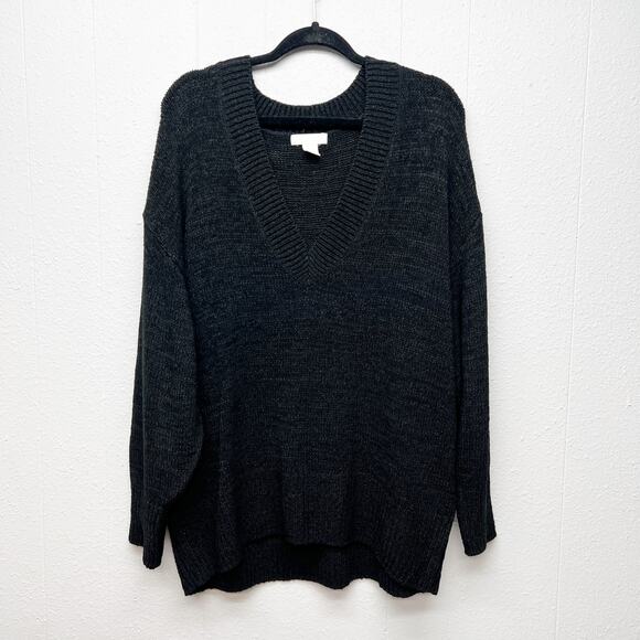 H&M Long Length Tunic Sweater Womens M Casual Workwear Mob Wife Contemporary - Picture 1 of 9
